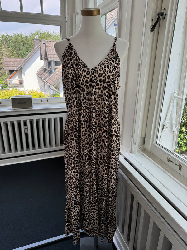 Trägerkleid leo beige