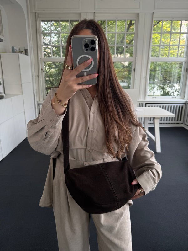 Vintage-Style Wildledertasche