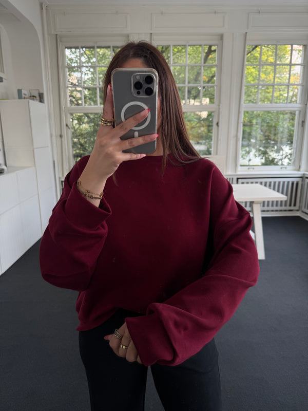 Sweatshirt super soft must have bordeaux