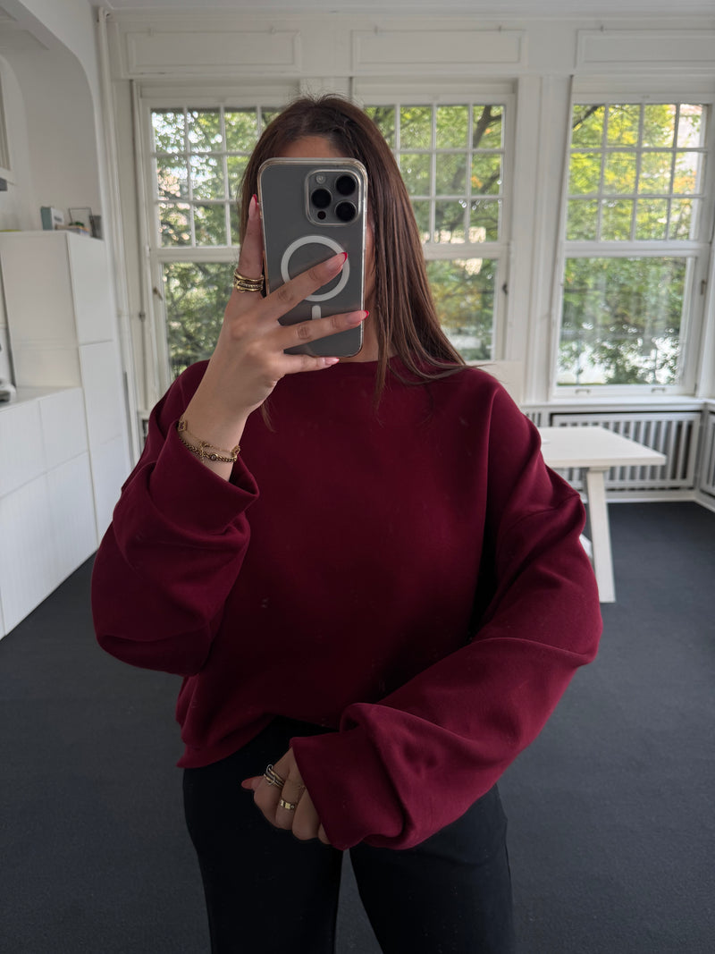 Sweatshirt super soft must have bordeaux