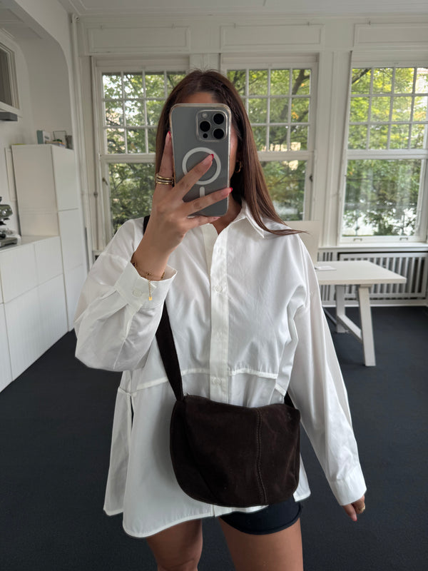 Oversized Hemd mit Seitenschlitz weiß