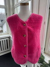 Plüschweste mit Taschen – Trendy & Warm pink