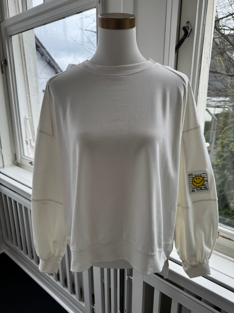 Sweatshirt smile weiß