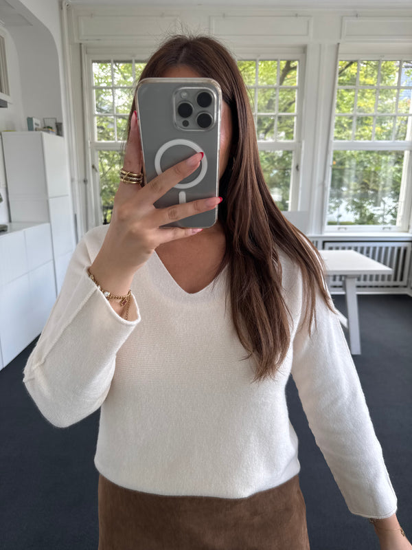 Everyday Soft – Langarm-Stricktop mit V-Ausschnitt (One Size)