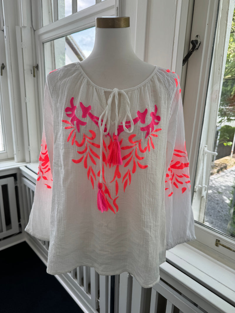 Bluse Boho weiß