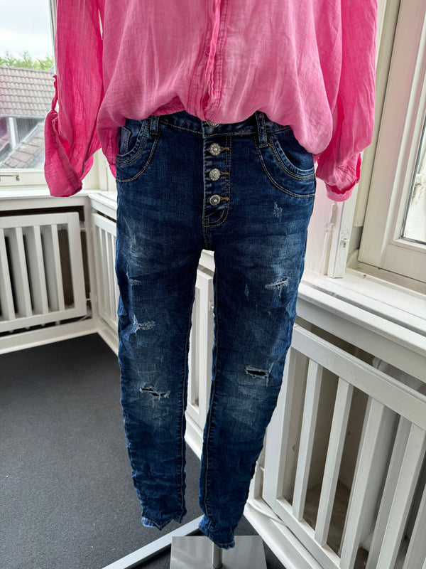 Jeans summer zerissen blue