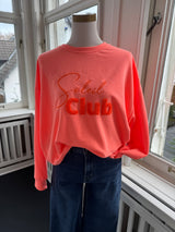 Lässiges Sweatshirt „Soleil Club“ – Locker & Bequem neonorange