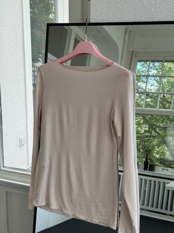 Oberteil Cashmere sehr dünner Stoff beige