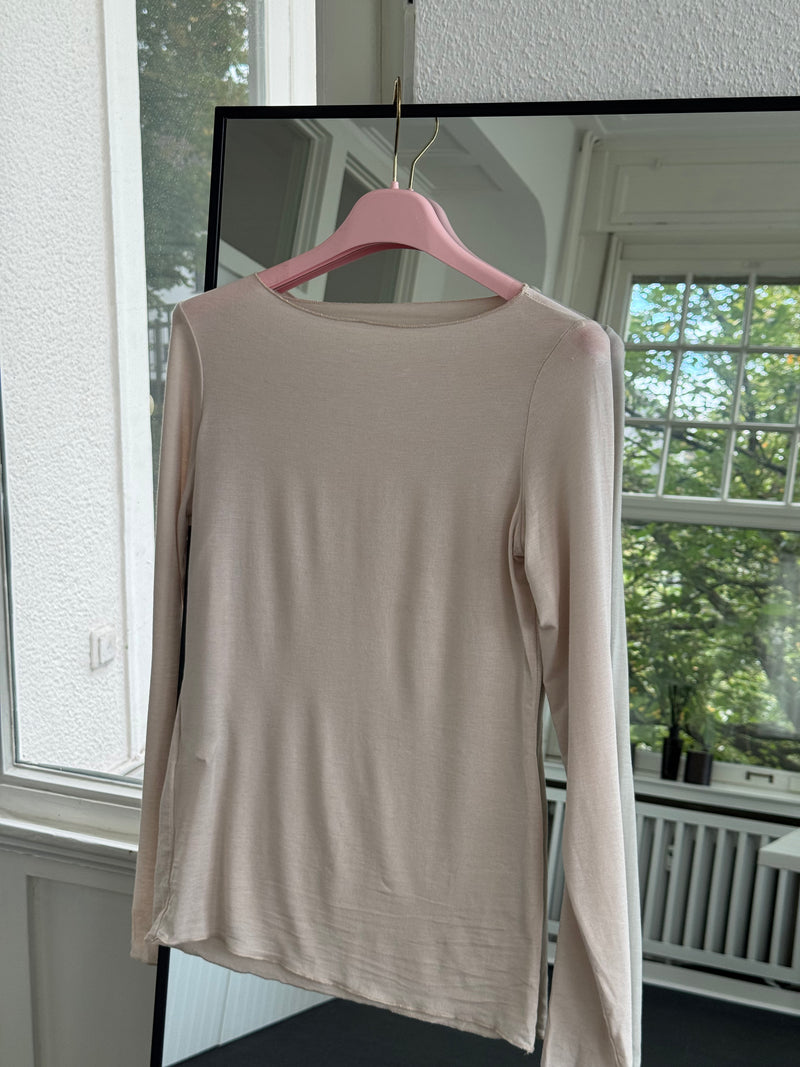 Oberteil Cashmere sehr dünner Stoff beige