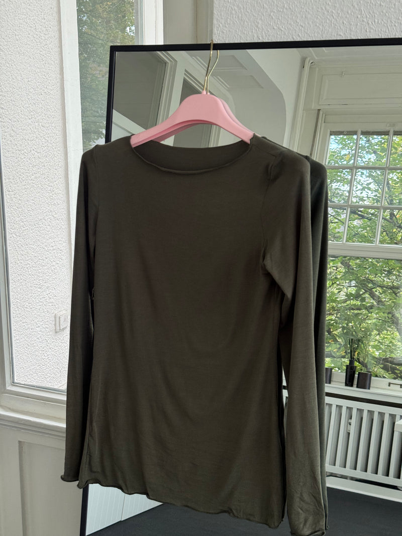 Oberteil Cashmere sehr dünner Stoff grün