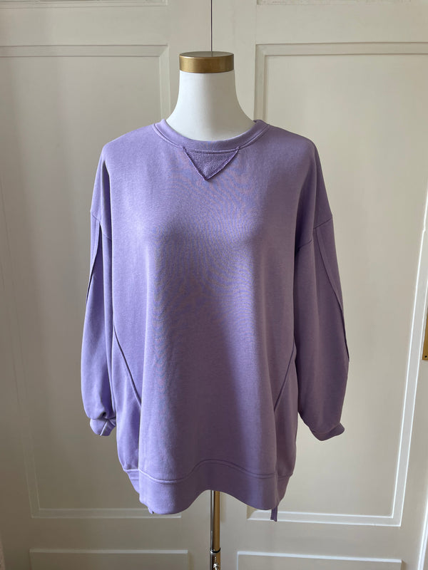 SWEATSHIRT BASIC LONG OVERSIZED LILA