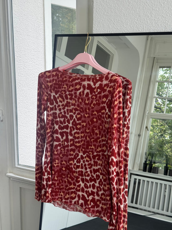 Oberteil leo Cashmere sehr dünner Stoff rost
