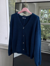 Super Soft Strickjacke mit Knöpfen blau