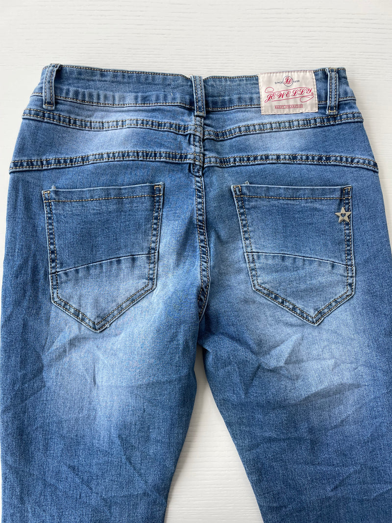 Jeans basic mit einem Knopf blue