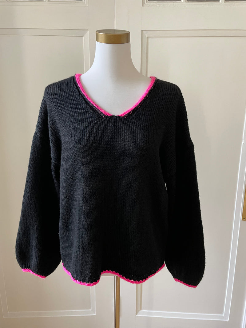 Sweater Nelly neon details black