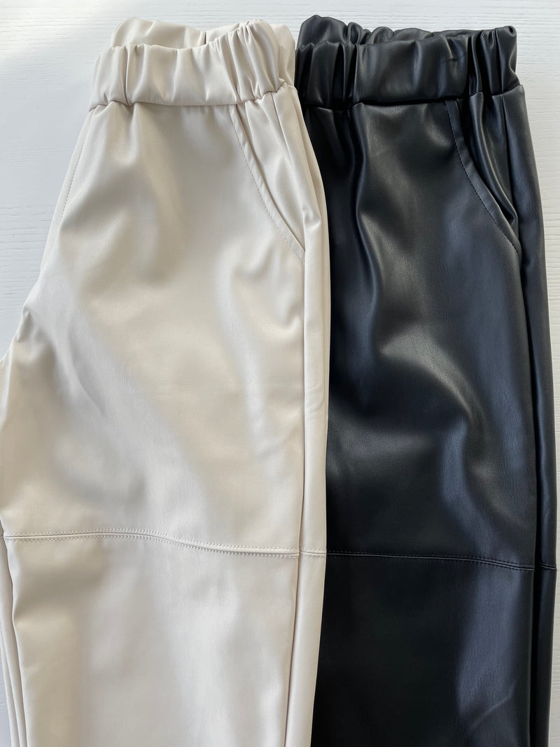 Pants imitation leather bestseller with pockets