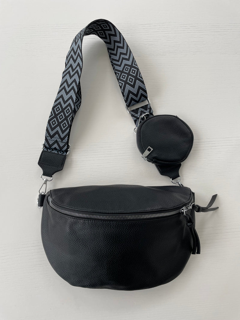 SHOULDER BAG FAUX LEATHER WITH THE MATCHING BLACK STRAP