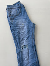 Jeans Karostar baggy zerissen blau