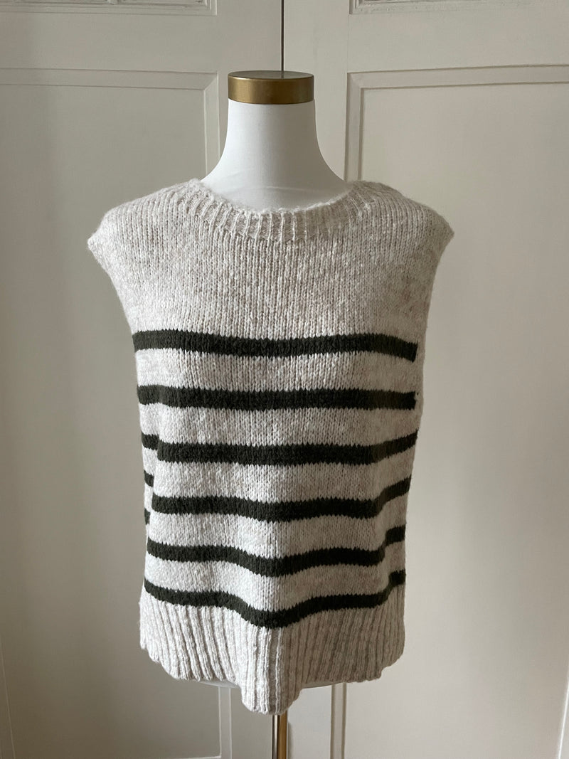 Sweater striped khaki