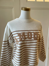 SWEATER AMOUR STRIPED BEIGE
