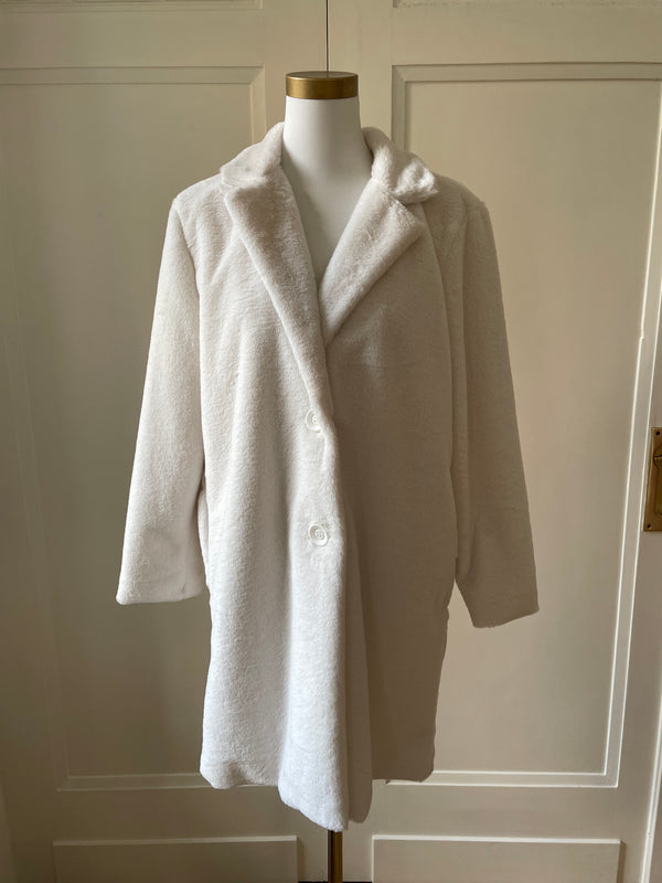 Mantel Soft creme/weiß